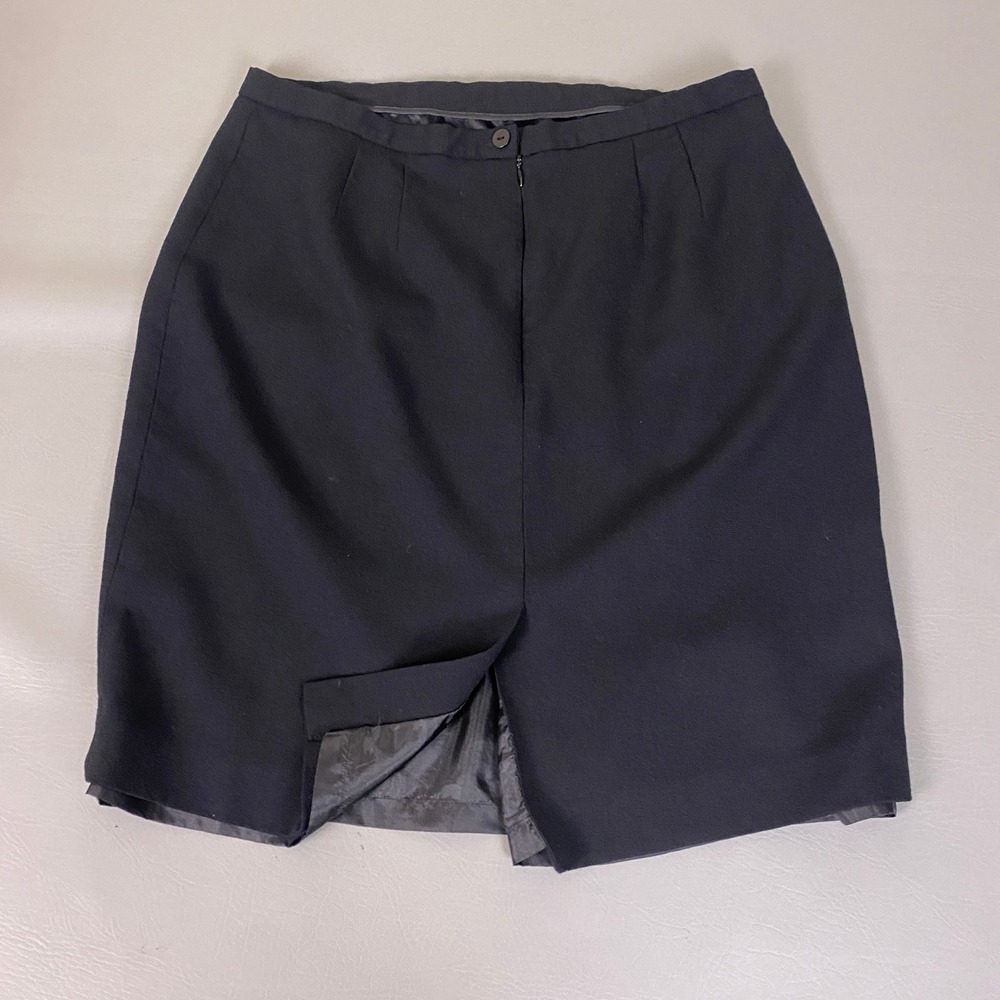 Josephine Chaus Black 100% Wool Pencil Skirt Women's Size 16 Formal / Career - Picture 8 of 9
